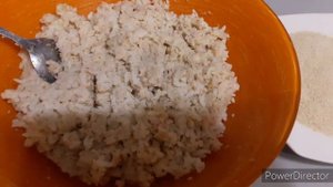 Рисовые биточки с отварным мясом