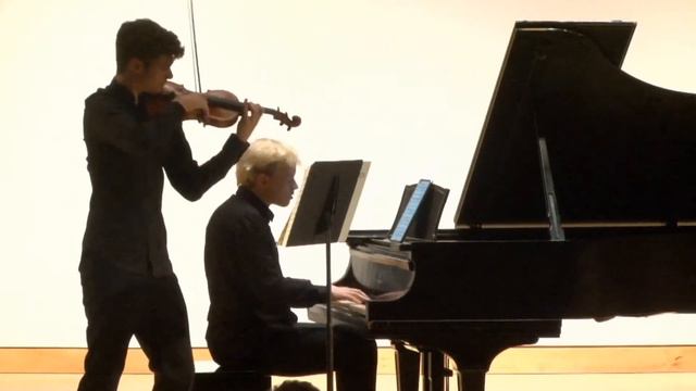 Alexander Malofeev and Andrea Cicalese play Grieg Sonata No. 3 - second movement in Buffalo, NY смотреть онлайн