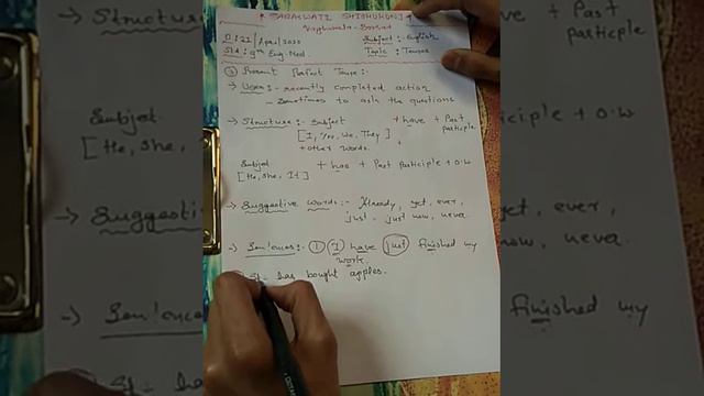 Std9 English Grammar "Present Perfect Tense" Video: 3 Date: 21-04-2020 смотреть онлайн