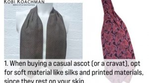 How To Wear Cravats & Ascots The Gentleman's Way - Do's & Dont's