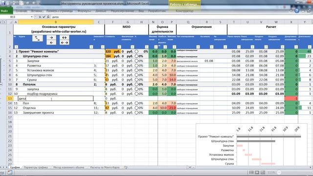 Как управлять проектом в MS Excel (план проекта) смотреть онлайн