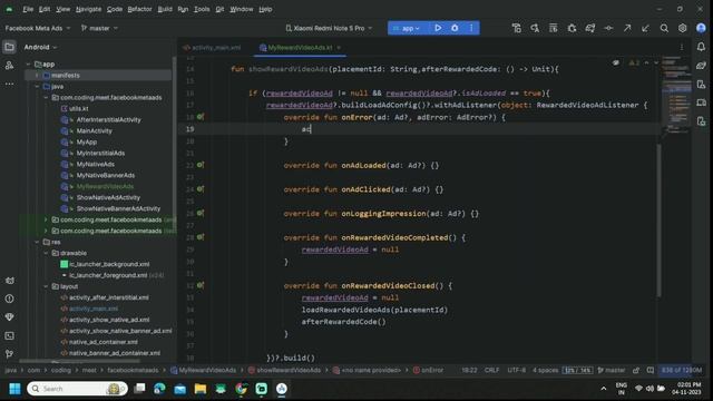 How to Implement Facebook Meta Rewarded Video Ads Android Studio Kotlin 2023 | Step-by-Step Guide