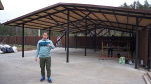 Стильный навес для 4+ машин 100 кв. метров  ЧАСТЬ 2 от компании МАСТЕРКОЛОР24