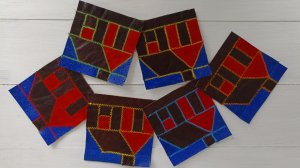 Как аккуратно соединить срезы деталей! Коллаж из кожи.