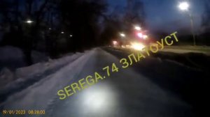 Видео за 19.01.2023 года Еду на объект вид передней камеры