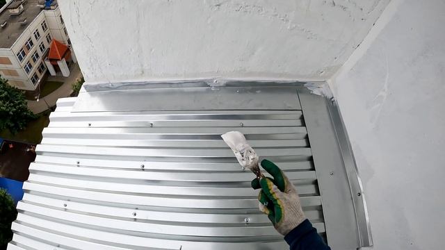 Крыша над лоджией последнего этажа с остеклением своими руками/Кровля крыши/Ремонт балкона. смотреть онлайн