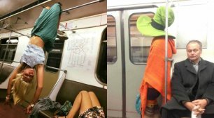Фотографии смешных ситуаций в метро. Новая подборка.