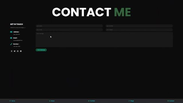 Responsive Front-end web developer Portfolio Website using HTML CSS and Js || The Terminal Boy