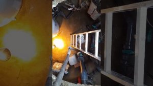 Откачка воды с приямка пылесосом