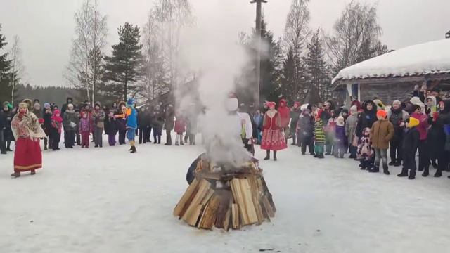 Масленица в деревне Верхние Мандроги 13.03.2021