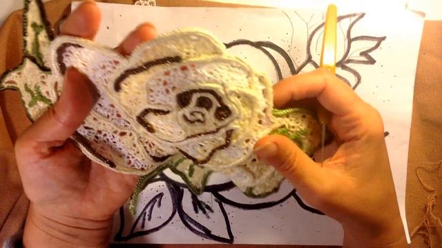 Роза крючком тунисская сеточка смотреть онлайн