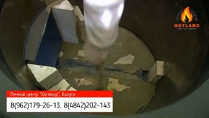 Печь для бани круглая, с закрытой каменкой