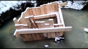 Монтаж септика зимой. Участок с высоким уровнем грунтовых вод #септик #монтажсептика #емкостионлайн