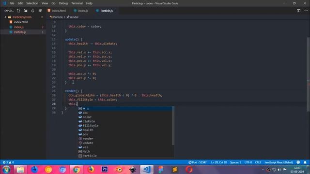 Particle System In Javascript смотреть онлайн