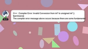 C++ : Compiler Error: Invalid Conversion from int* to unsigned int* [-fpermissive]