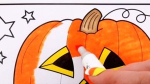 How to Draw a HALLOWEEN PUMPKIN for Kids ???Halloween Pumpkin Drawing and Coloring Pages for Kids