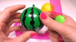 Играем и учим овощи и фрукты на липучках, учим цвета. Развивающие мультики для детей