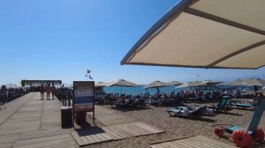 Обзор пляжа в отеле Nirvana Cosmopolitan 5*, Анталия.