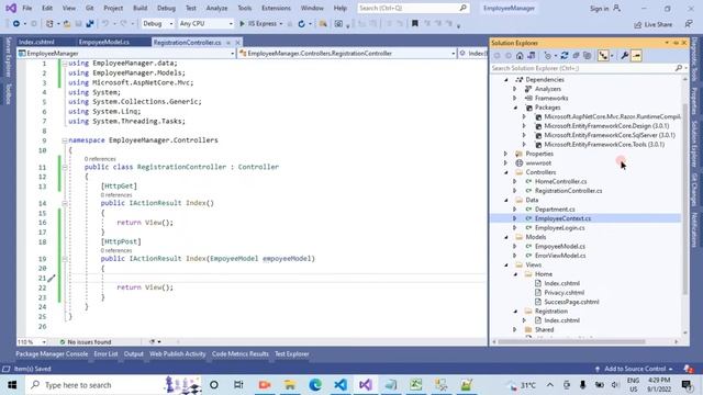 Asp.net Core 6 MVC : Registration Form Using EF Core Database C# | ASP.NET Core  User Registration