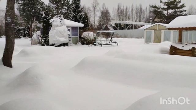 Съездили на дачу.Все укрытия роз под снегом. Настоящая зима. смотреть онлайн