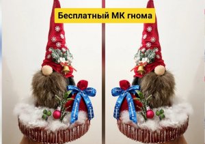 детские поделки, новогодние, как сделать гнома из картона