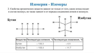 Особенности органических веществ, химия,9 класс