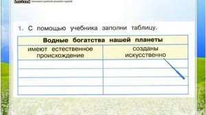 Задание 1 Водные богатства - Окружающий мир 2 класс (Плешаков А.А.) 2 часть