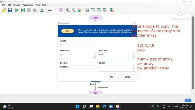 Part 22 - Program on Flowchart to copy the elements of one array into another array смотреть онлайн