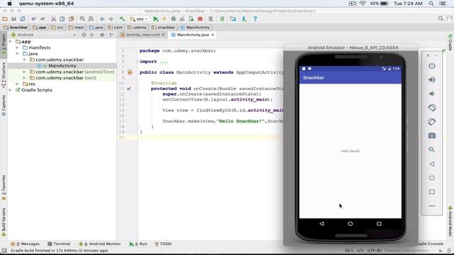 55. Create a Snackbar смотреть онлайн