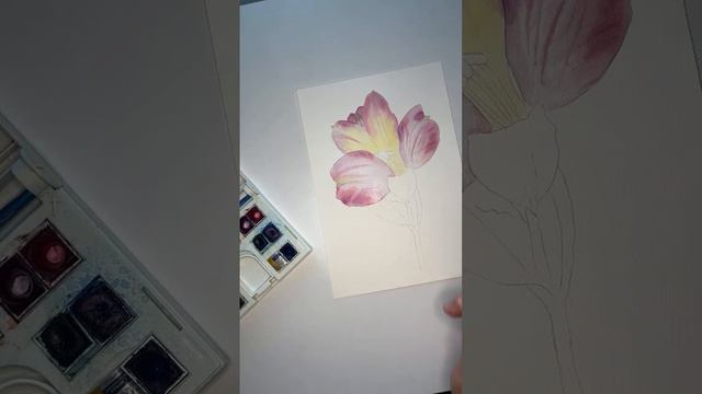 Como pintar una flor Alstroemeria aurea en acuarela con Abi aprende acuarela botánica смотреть онлайн