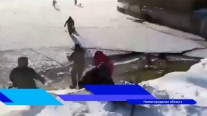 Лёд треснул в Городецком водохранилище