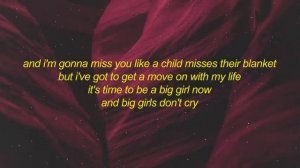 Fergie - Big Girls Don't Cry (Lyrics)   yes you can hold my hand if you want to