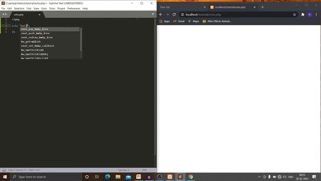 PHP TUTORIAL episode 1  ECHO statement