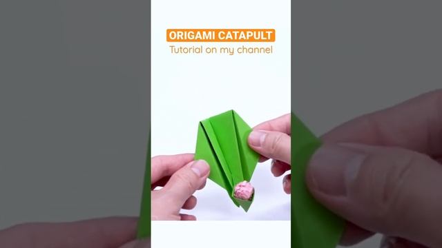 Origami Catapult #origami #paper #movingtoy