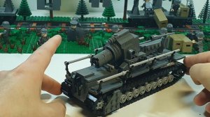 ЛЕГО самоходная мортира "Карл" 2.0. LEGO WW2  самоделка