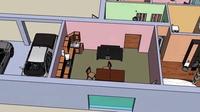 Бесплатный #проект 1 этажного #дома с гаражом с полезной общей площадью 132 кв. м. смотреть онлайн