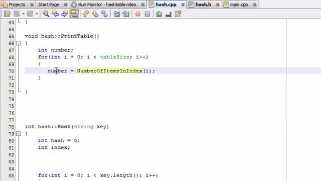 How to Create A Hash Table Project in C++ (Part 8) Print Table Function