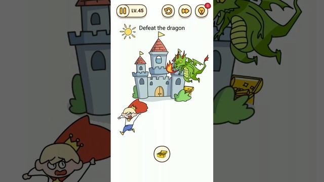 Brain Find Level 46 Defeat the dragon.