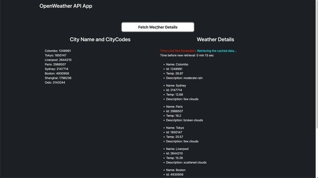 Weather Web App using JS - Implementation of OpenWeatherMap API