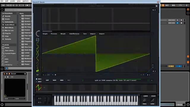 Как импортировать аудио-файлы в Serum vst