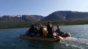 2019 г. По озеру Накомякен на катамаранах