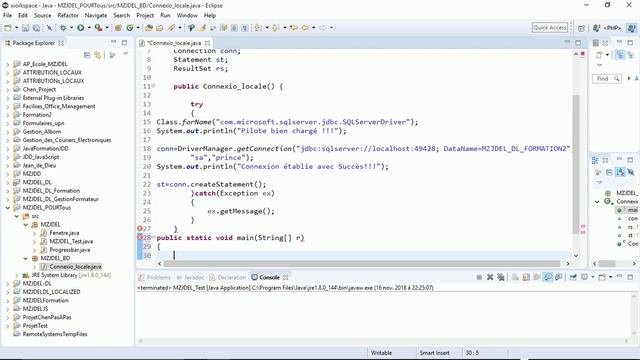 MZJDEL_Connexion BD SQL Server 2012 de deux manières local et Distant Java+Eclise смотреть онлайн