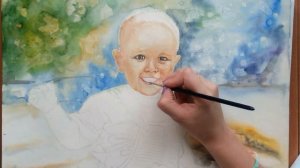 Как нарисовать портрет акварелью. Портрет поэтапно.