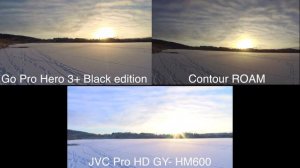 Camera comparison Go Pro Hero 3+ Black edition, Contour Roam & JVC Pro HD GY-HM600