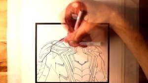 Let's Draw SPIDER-MAN - IRON SPIDER SUIT - FAN ART FRIDAY