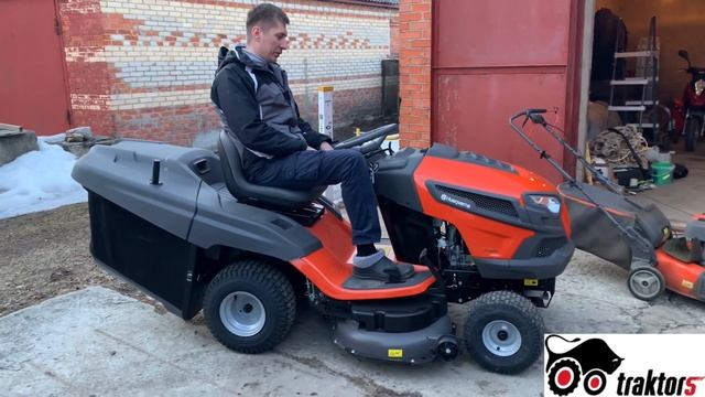 Отзыв о покупке садового трактора Husqvarna tc242t.mp4