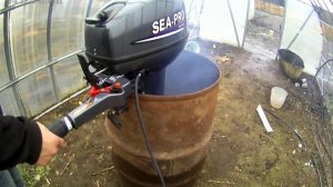 Лодочный мотор SEA-PRO 9.9 первые 10 минут обкатки закончены.