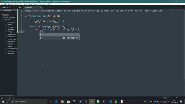 Selection Sort in Python