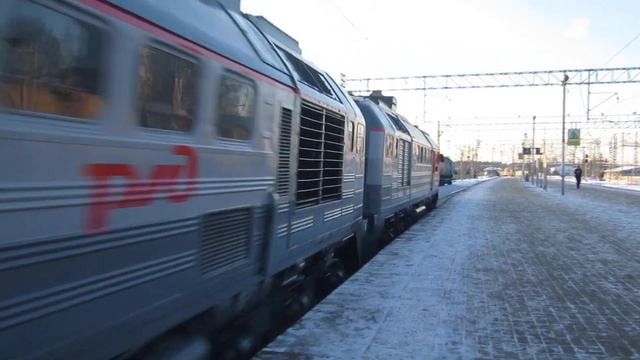 Тепловоз 2М62У-0132 станция Внуково 22.01.2019 смотреть онлайн
