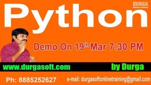 PYTHON Online Training in DURGASOFT